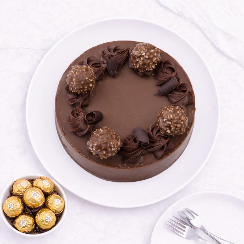 Chocolate Mousse Cake 4 Portion - Cakes gift from Buy Any Flowers Dubai in Al Quoz Industrial Area 4, Dubai, UAE - image 2