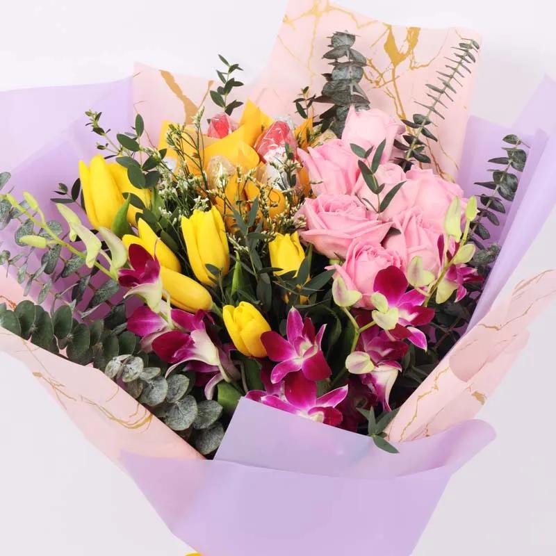 Easter Eggs chocolate and Flower Bouquet - Chocolates gift from Buy Any Flowers Dubai in Al Quoz Industrial Area 4, Dubai, UAE - image 2
