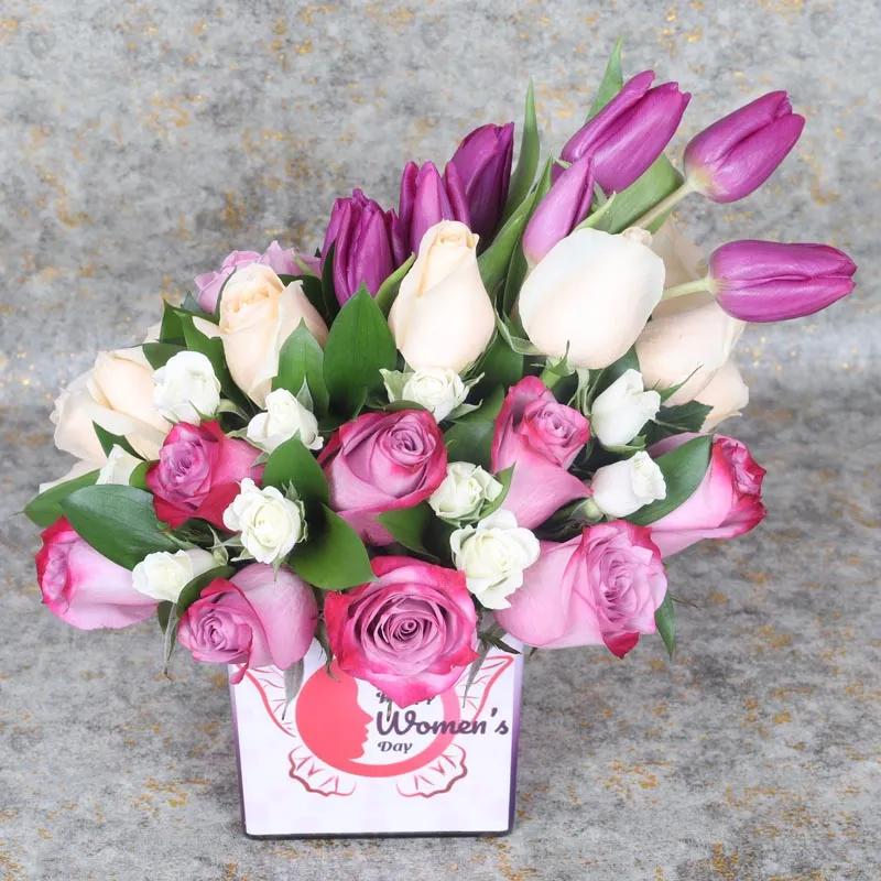 Womens Day Flowers Arrangement - Flowers gift from Buy Any Flowers Dubai in Al Quoz Industrial Area 4, Dubai, UAE - image 2