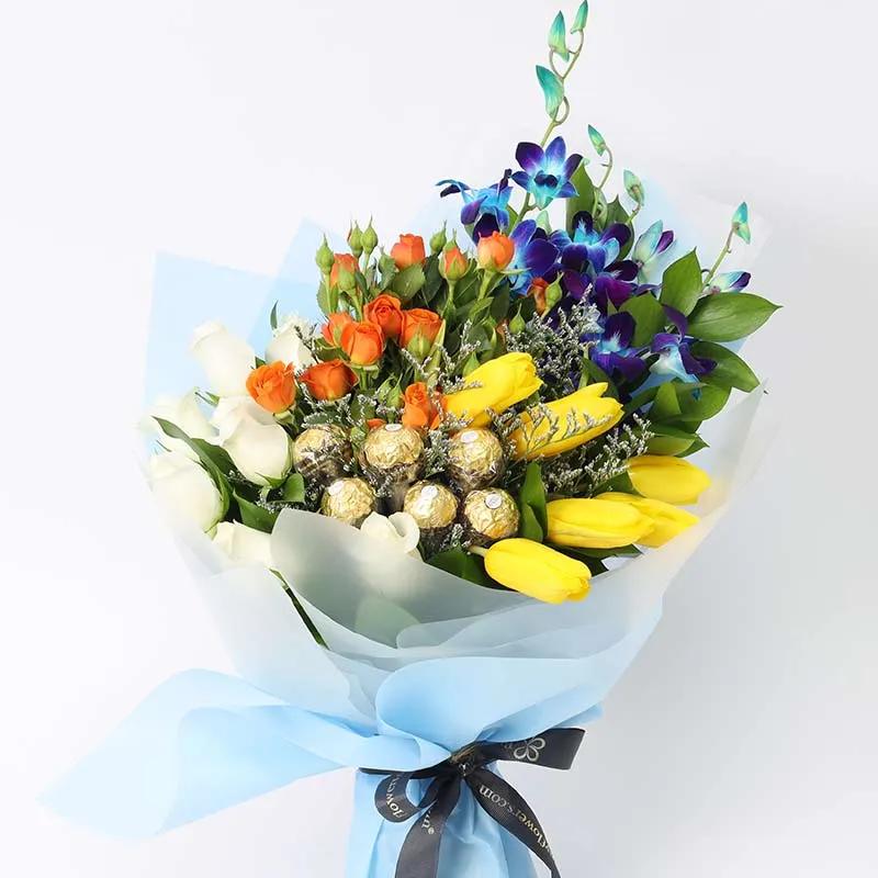 Floral Blessings Bouquet Blue thumbnail 2