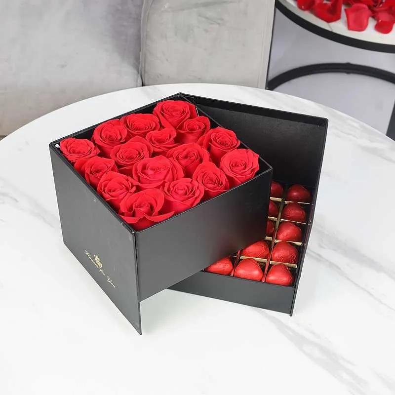 Affection Red Roses and Chocolate Box with I Love you Teddy thumbnail 2