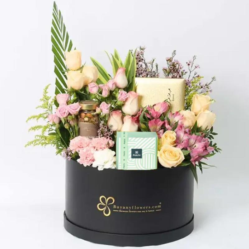 Pastel Bateel and Patchi Floral Hamper thumbnail 2