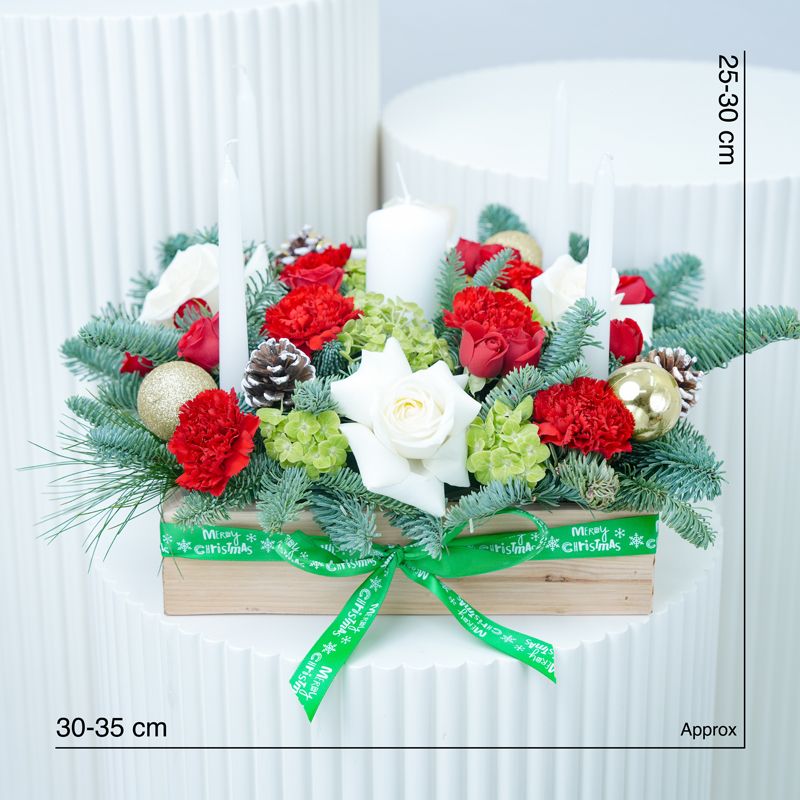 Christmas Blessings Flower Tray - Flowers gift from Buy Any Flowers Dubai in Al Quoz Industrial Area 4, Dubai, UAE - image 4