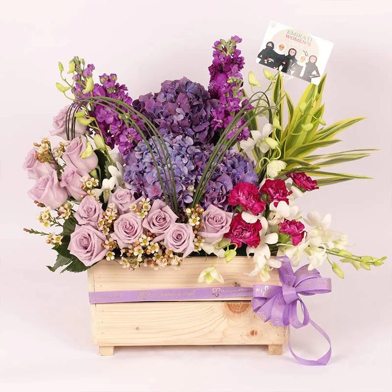 Mauve Flower Arrangement for Emirati Womens Day