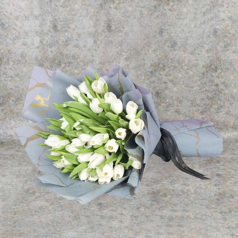 White Beauty 35 White Tulips Bouquet thumbnail 4