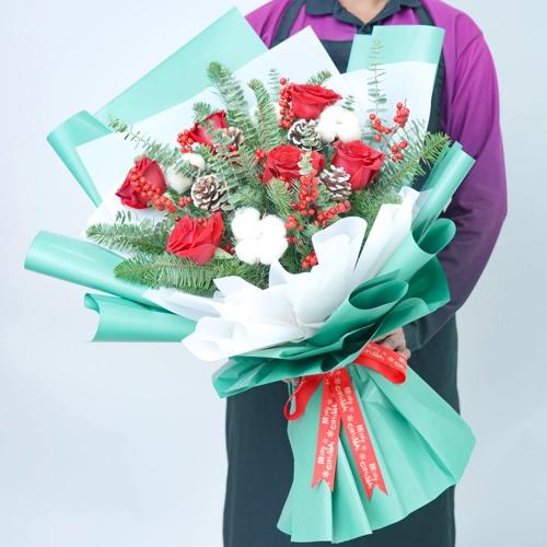 Christmas Forest Elegance Bouquet - Flowers gift from Buy Any Flowers Dubai in Al Quoz Industrial Area 4, Dubai, UAE - image 2