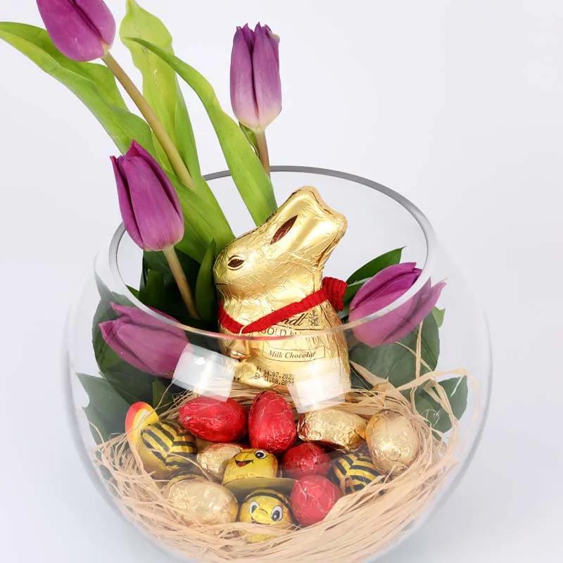 Easter Bunny and Eggs Flower Arrangement - Flowers gift from Buy Any Flowers Dubai in Al Quoz Industrial Area 4, Dubai, UAE - image 2