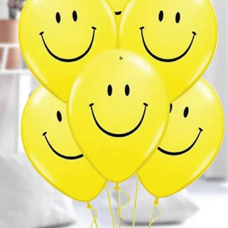 Smiley Helium Balloons 10 Pcs thumbnail 3