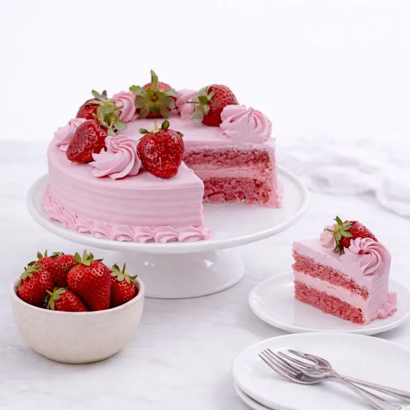 Classic Strawberry Cake 4 Portion - Cakes gift from Buy Any Flowers Dubai in Al Quoz Industrial Area 4, Dubai, UAE - image 2