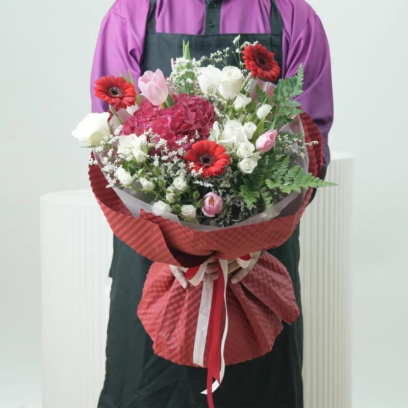 Crimson Garden Bouquet - Flowers gift from Buy Any Flowers Dubai in Al Quoz Industrial Area 4, Dubai, UAE - image 2