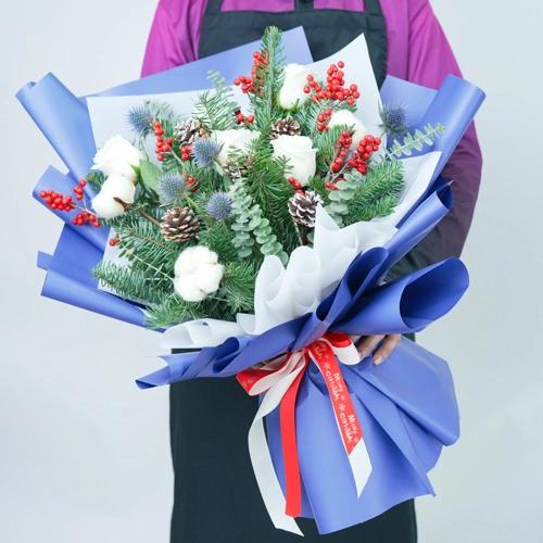 Frost Elegance Bouquet - Flowers gift from Buy Any Flowers Dubai in Al Quoz Industrial Area 4, Dubai, UAE - image 2