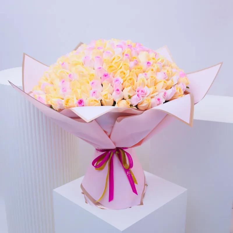 Care 251 Pink and Peach Roses - Flowers gift from Buy Any Flowers Dubai in Al Quoz Industrial Area 4, Dubai, UAE