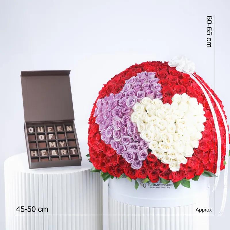You and I 501 Roses Box and Chocolates - Gift Sets gift from Buy Any Flowers Dubai in Al Quoz Industrial Area 4, Dubai, UAE - image 3