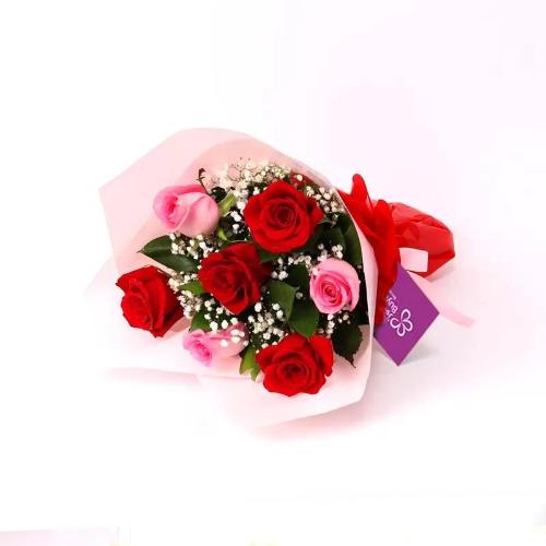 My Cutie Pie 7 Roses Bouquet - Flowers gift from Buy Any Flowers Dubai in Al Quoz Industrial Area 4, Dubai, UAE