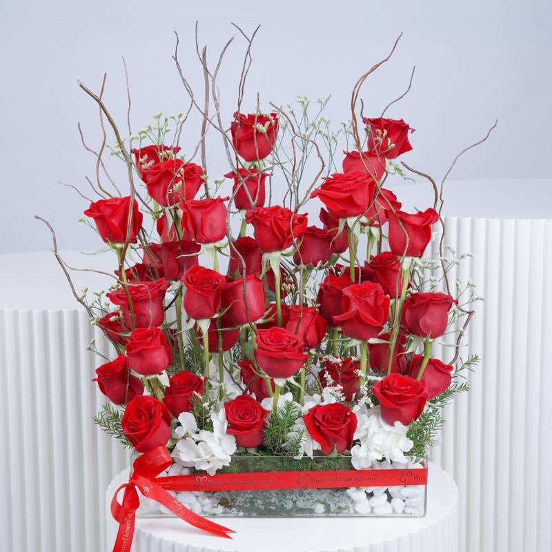Foundation of Love Flower Arrangement - Flowers gift from Buy Any Flowers Dubai in Al Quoz Industrial Area 4, Dubai, UAE
