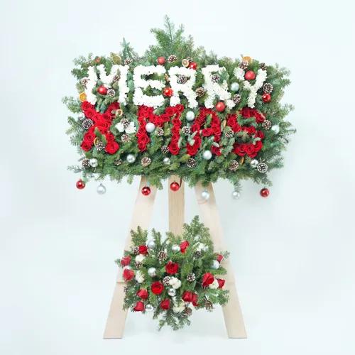 Merry Xmas Flower Stand 1