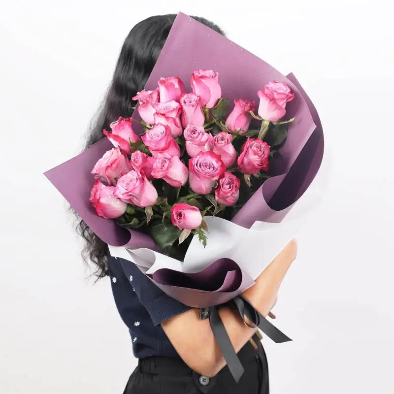 Poise 21 Purple Roses Bouquet - Flowers gift from Buy Any Flowers Dubai in Al Quoz Industrial Area 4, Dubai, UAE - image 4