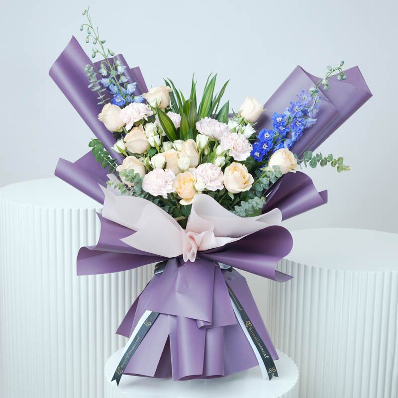 Peach 23 Flower Bouquet 1