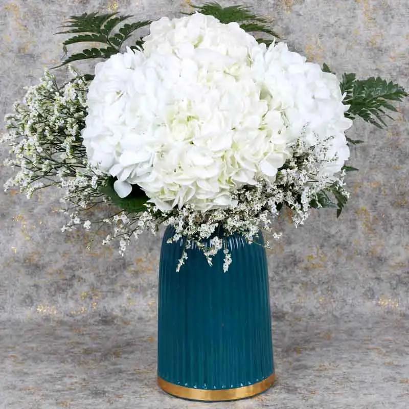 Elegant White Hydrangea Arrangement - Flowers gift from Buy Any Flowers Dubai in Al Quoz Industrial Area 4, Dubai, UAE