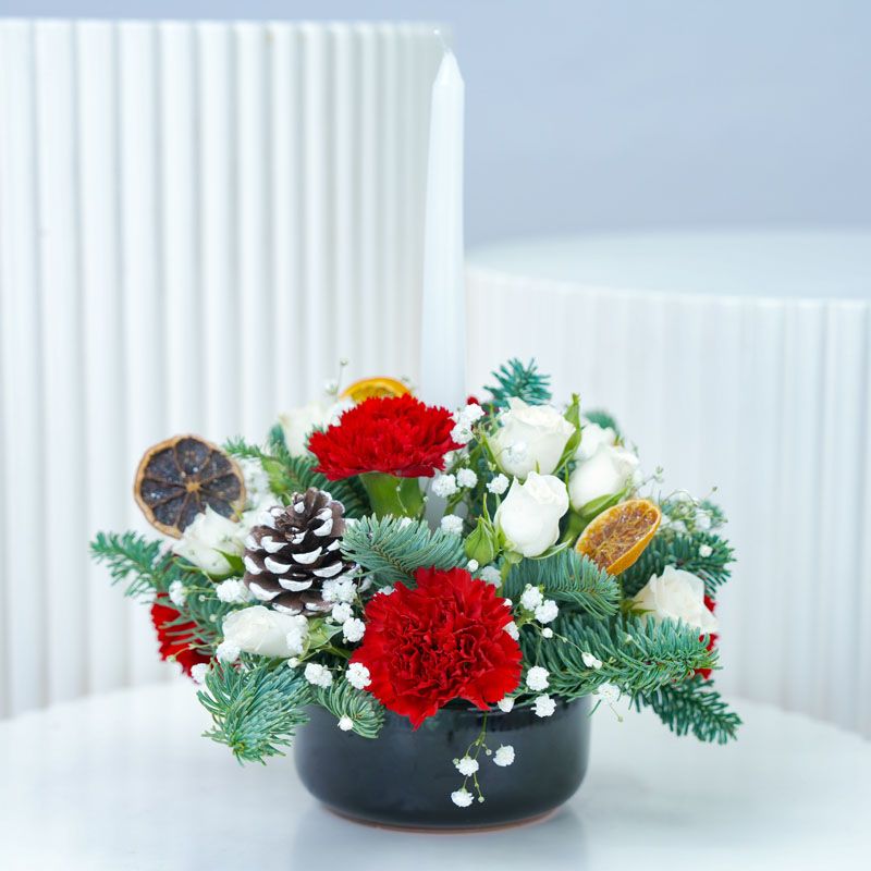 قطعة ديكور طاولة الكريسماس – أخضر صغير 1