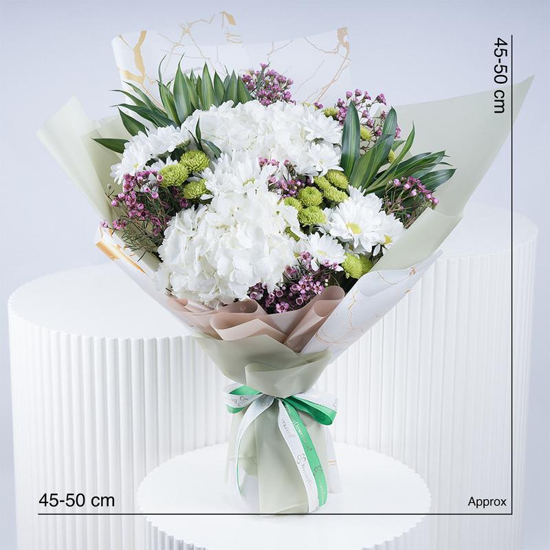 Premium White Flower Bouquet - Flowers gift from Buy Any Flowers Dubai in Al Quoz Industrial Area 4, Dubai, UAE - image 3