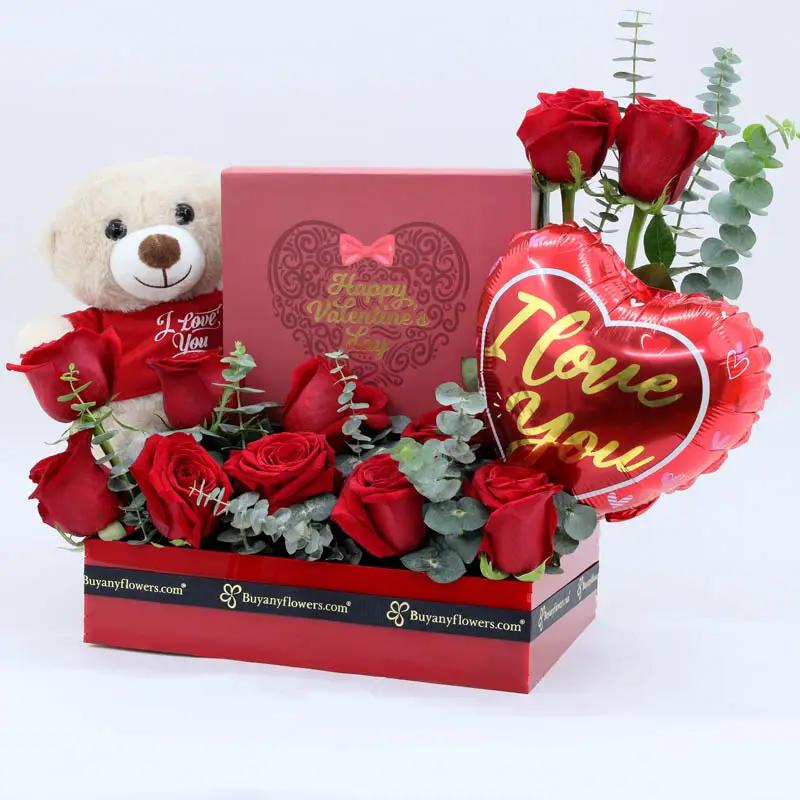 Valentine Flower Hamper thumbnail 3