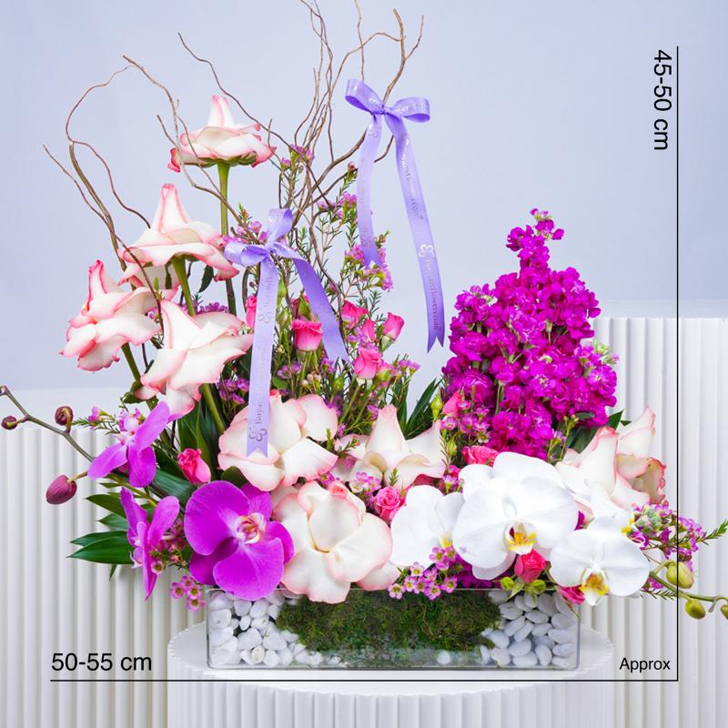 Blush Garden Flower Tray - Flowers gift from Buy Any Flowers Dubai in Al Quoz Industrial Area 4, Dubai, UAE - image 4