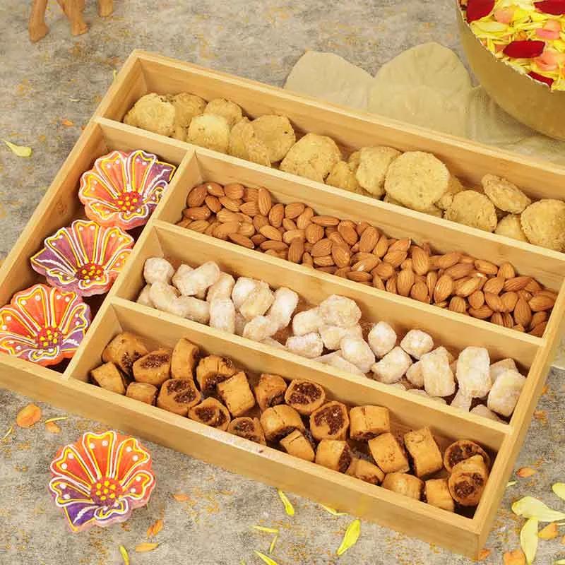 Nuts and Savoury Bamboo Tray thumbnail 2