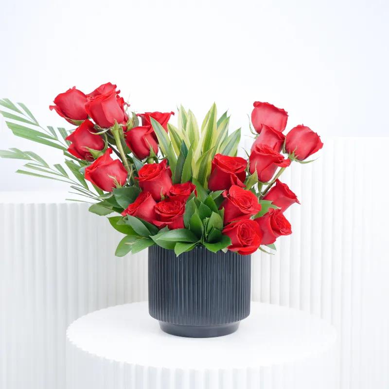 Royal 21 Red Roses Arrangement in Dubai