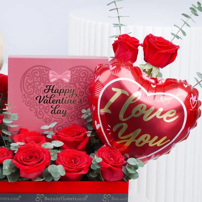Valentine Flower Hamper - Gifts gift from Buy Any Flowers Dubai in Al Quoz Industrial Area 4, Dubai, UAE - image 4