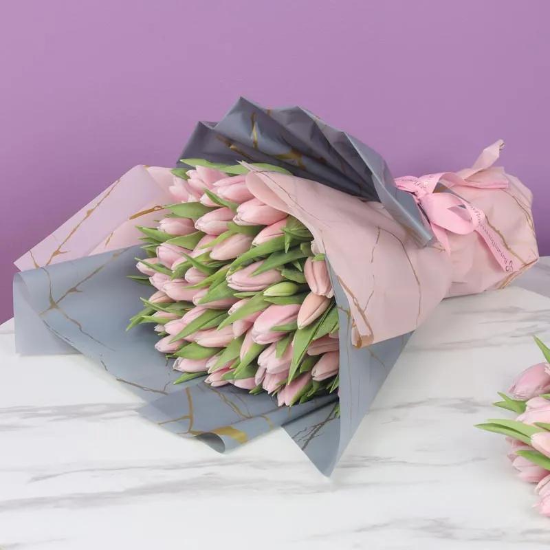 Pink Beauty 51 Tulips Bouquet thumbnail 4