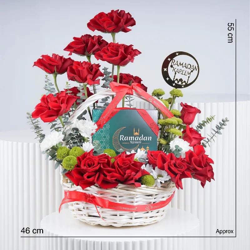 Ramadan Red Rose Basket - Gifts gift from Buy Any Flowers Dubai in Al Quoz Industrial Area 4, Dubai, UAE - image 4