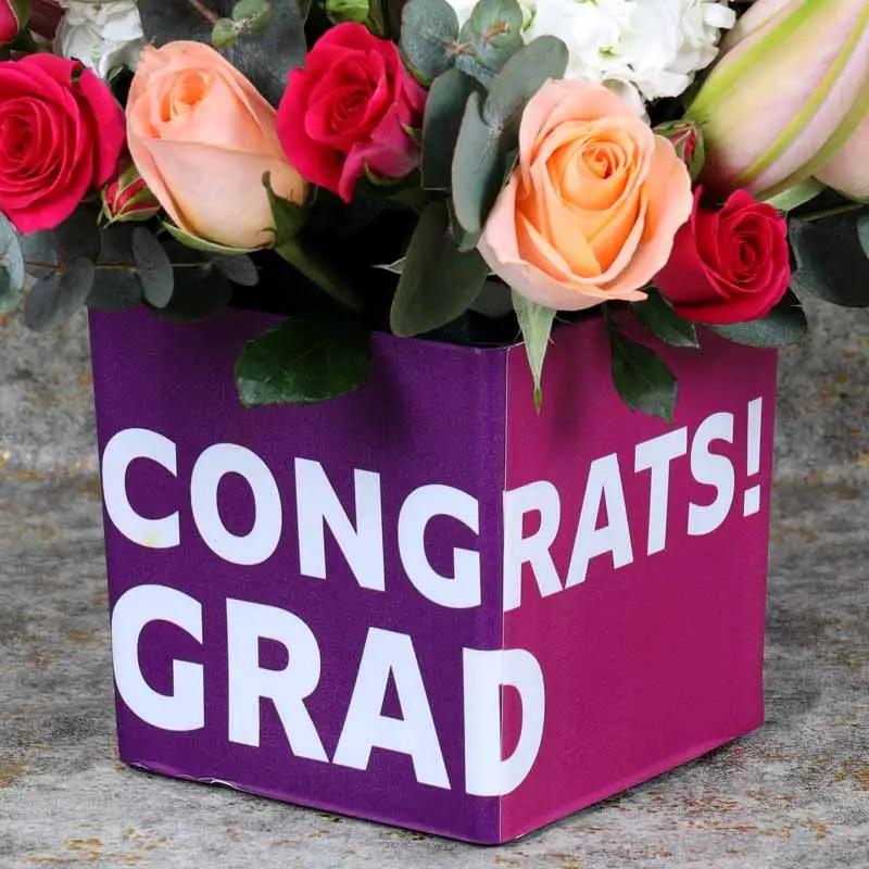 Graduation Flower Vase English - Flowers gift from Buy Any Flowers Dubai in Al Quoz Industrial Area 4, Dubai, UAE - image 3