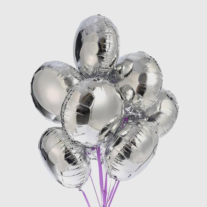 Silver Helium Foil Balloons 6 Pcs in Dubai