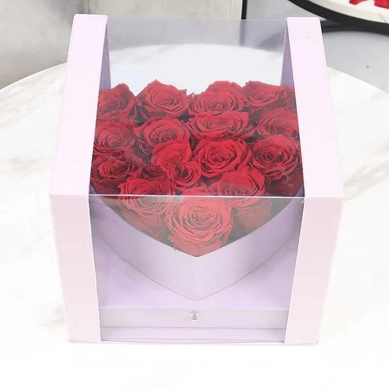 Pure Heart 15 Forever Red Roses in Premium Box thumbnail 4
