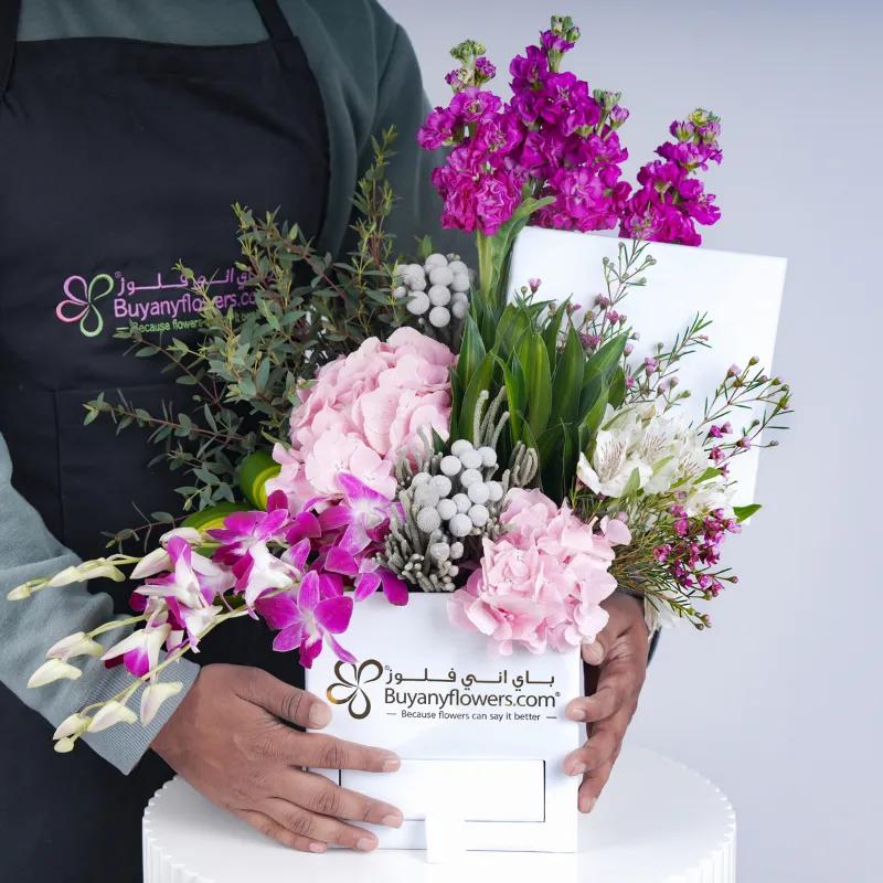 Majestic Flower Box with Chocolates - Flowers gift from Buy Any Flowers Dubai in Al Quoz Industrial Area 4, Dubai, UAE - image 4