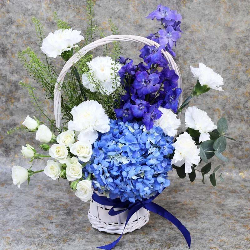 Blue Serenity Flower Basket thumbnail 4