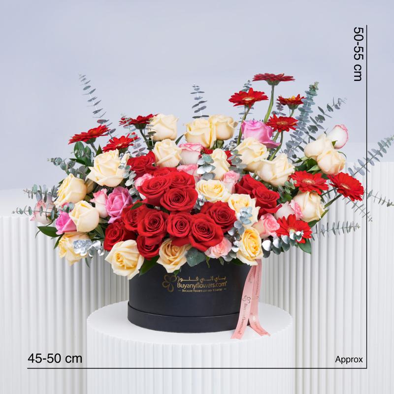 Floral Wonder 61 Roses and Gerbera Box - Flowers gift from Buy Any Flowers Dubai in Al Quoz Industrial Area 4, Dubai, UAE - image 4