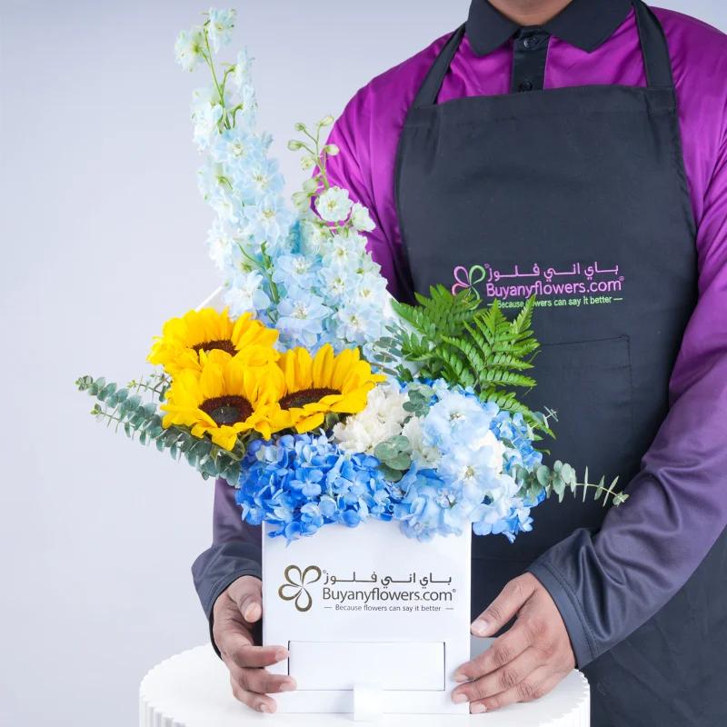 Sun and Sky Harmony Flower Box - Flowers gift from Buy Any Flowers Dubai in Al Quoz Industrial Area 4, Dubai, UAE - image 3