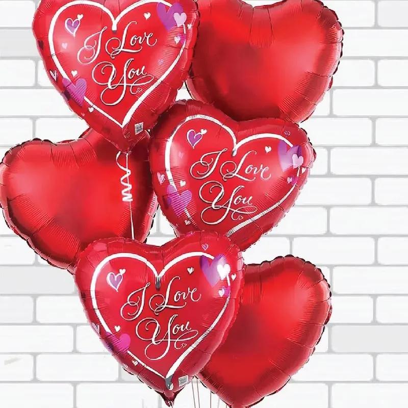 I Love You N Heart Shape Foil Balloons 6 Pcs thumbnail 2