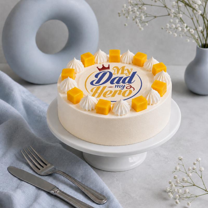 My Dad My Hero Mango cake in Dubai