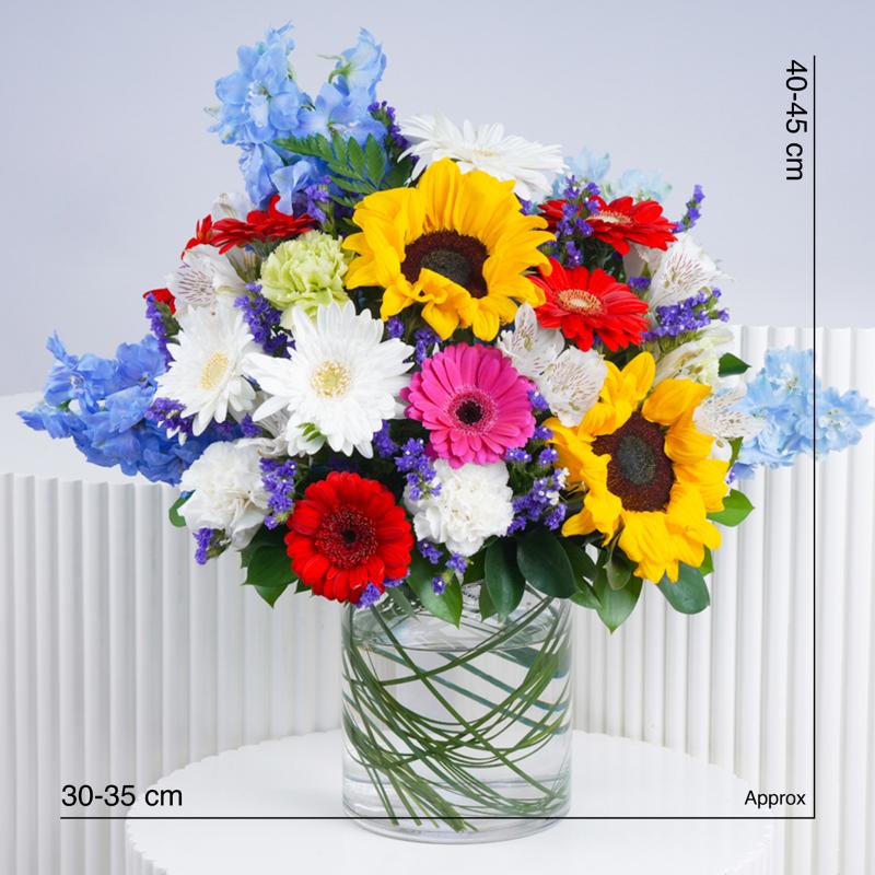 Vibrant Flower Wishes in Vase - Flowers gift from Buy Any Flowers Dubai in Al Quoz Industrial Area 4, Dubai, UAE - image 4