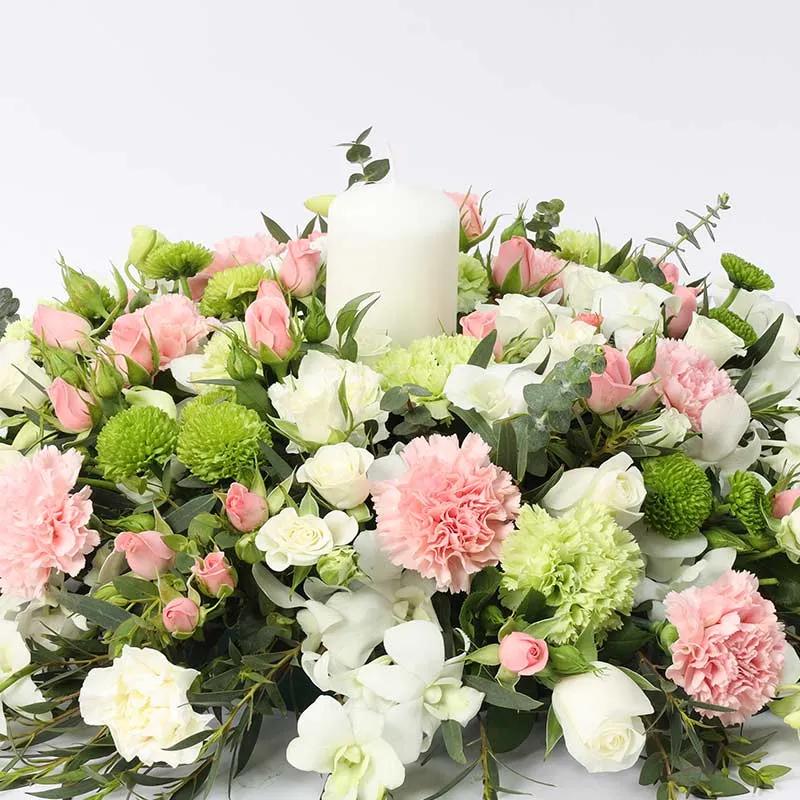 Cluster Pink White N Green Table Arrangement thumbnail 3