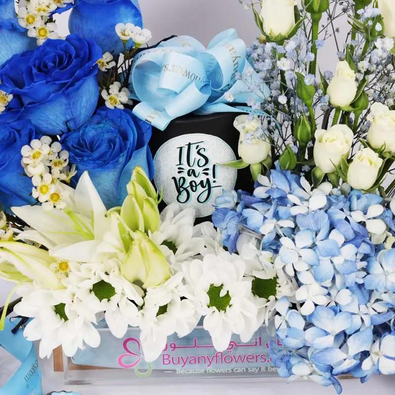 Its a Boy Flowers and Chocolates Arrangement thumbnail 3