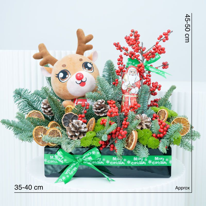 Safari Christmas Flower Tray - Flowers gift from Buy Any Flowers Dubai in Al Quoz Industrial Area 4, Dubai, UAE - image 4