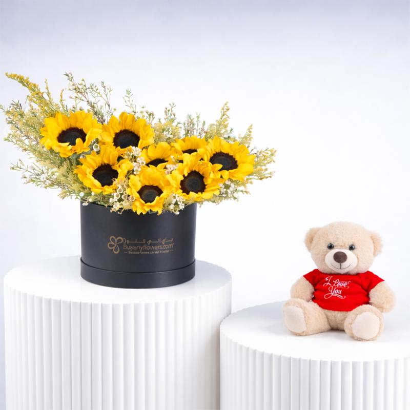 Sunflare Blooming Box and Teddy in Dubai
