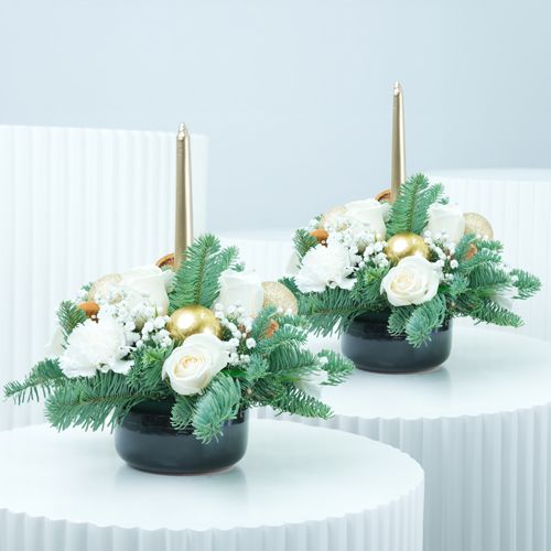Winter Celebration Centerpiece Set of 2 - Flowers gift from Buy Any Flowers Dubai in Al Quoz Industrial Area 4, Dubai, UAE