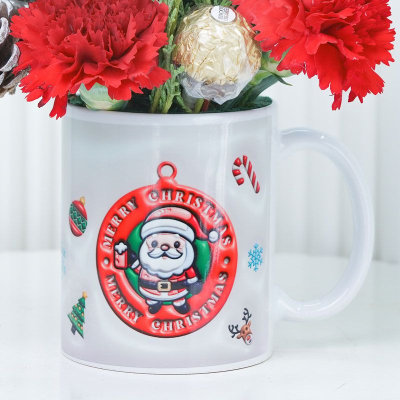 Joy Christmas Flower Mug thumbnail 4