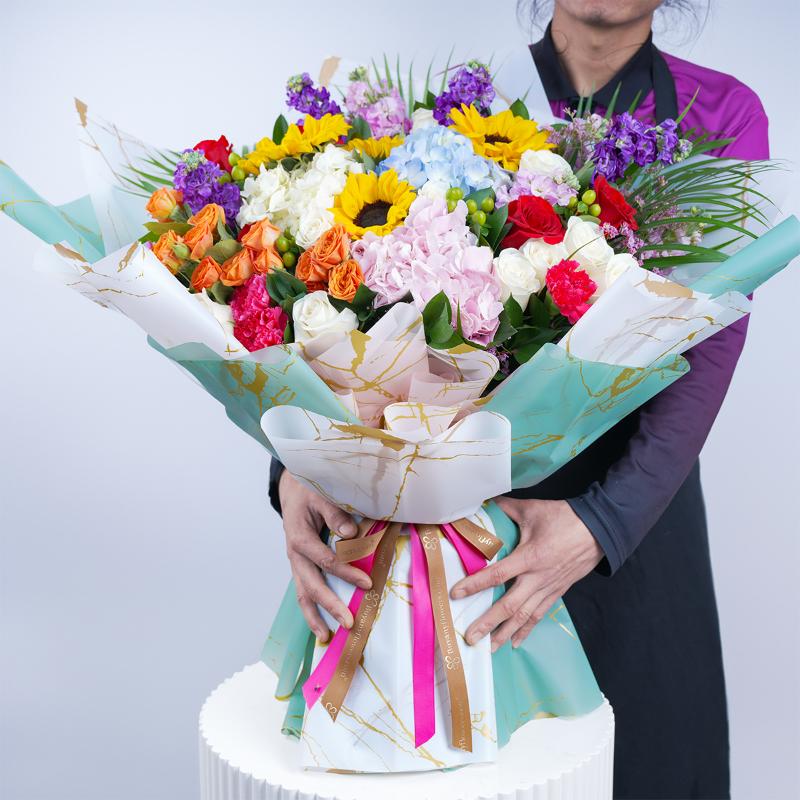 Paradise Mix Flower Bouquet - Flowers gift from Buy Any Flowers Dubai in Al Quoz Industrial Area 4, Dubai, UAE - image 3