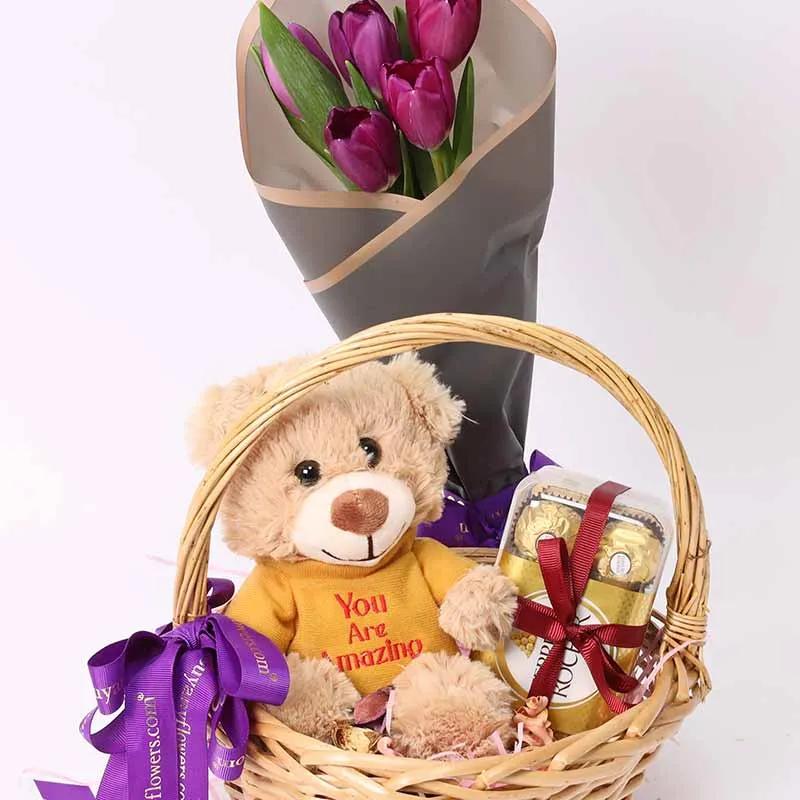 Amazing Choco Floral Gift Basket thumbnail 3
